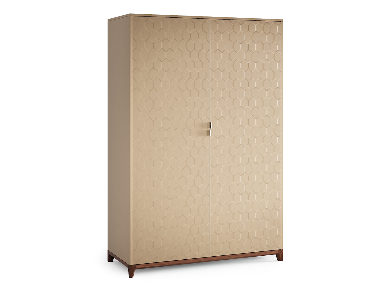 Шкаф распашной двухдверный молочный Case THE IDEA  210352 Дуб сонома;бежевый  - Вид №1