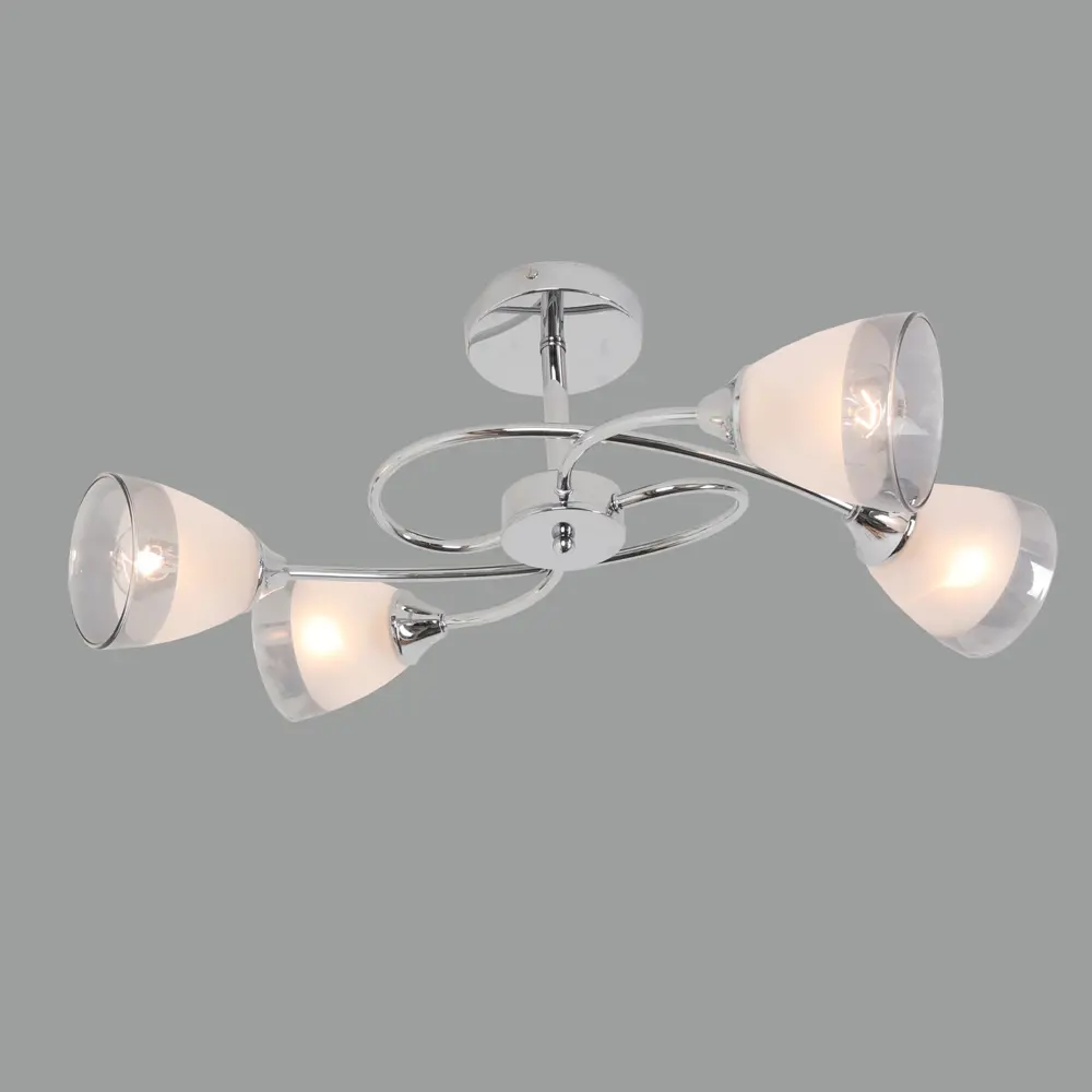 Люстра потолочная «Costa» 24000-4 4 лампы 12 м² цвет серебристый SCHAFFNER STLM-2120557 - Вид №1