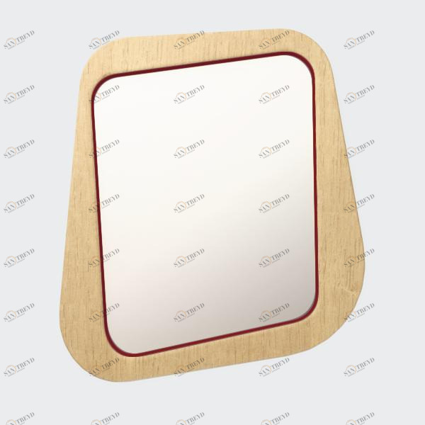 Зеркало настенное малое бордовое Woodi WOODI ДИЗАЙНЕРСКИЕ 00-3966353 Бордовый 