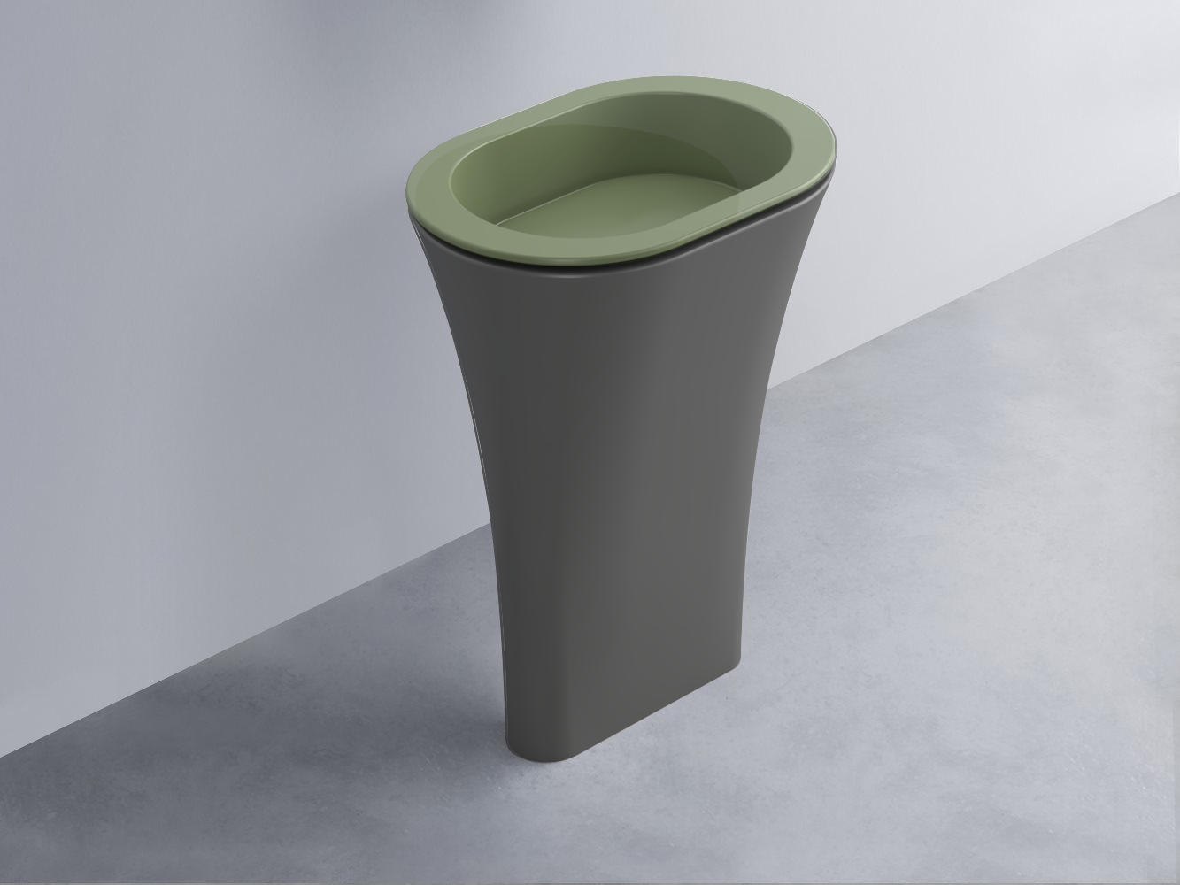 AMLA65-AG+AMPILO-AG+AMCOLO-CM Раковина Amedeo Ovale отдельностоящая cielo Enjoy + Amedeo Ceramica Cielo