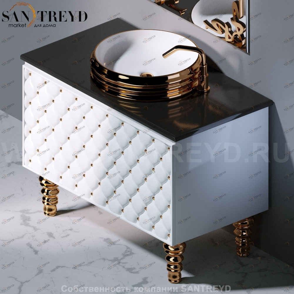 Тумба C290M CLASS с белым фасадом AeT ITALIA GLASS C290M100