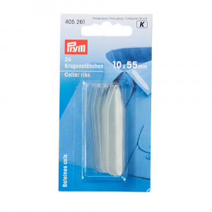 405261 Фурнитура пластик Косточки для воротника 55 х 10 мм 24 шт прозрачные PRYM