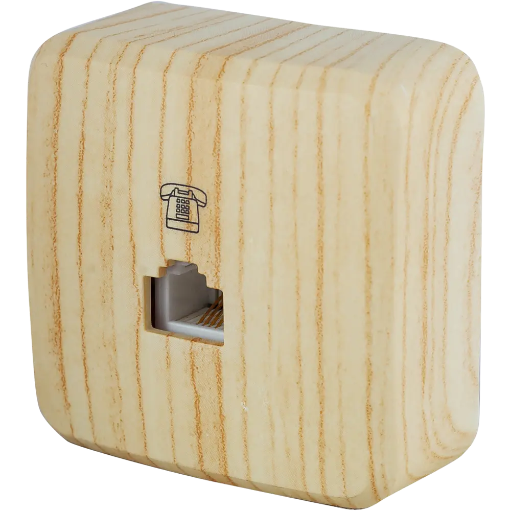 Телефонная розетка Lexman RJ11 в стиле дуб беленый 81930608 First STLM-1118978 - Вид №1