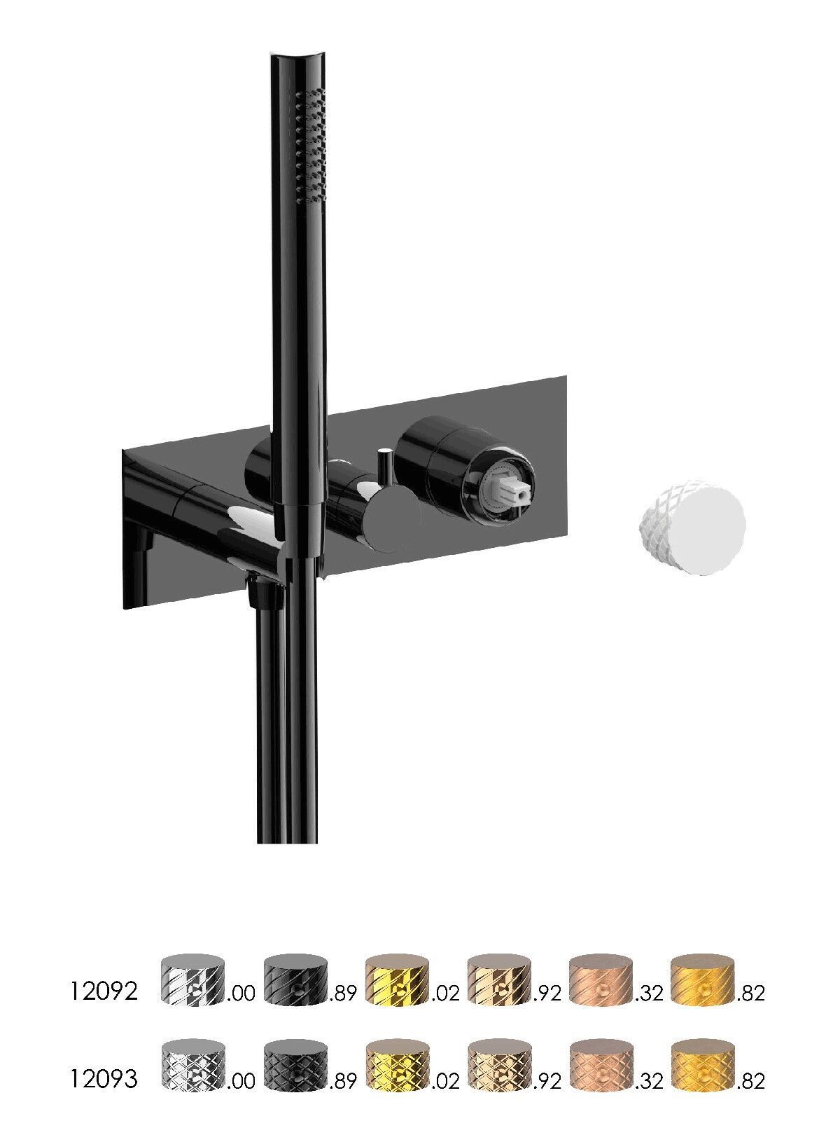 Настенный смеситель для ванны с 3 отверстиями и ручным душем Rubinetterie Frattini отдельная эстетика ARCH-00105690 - Вид №19