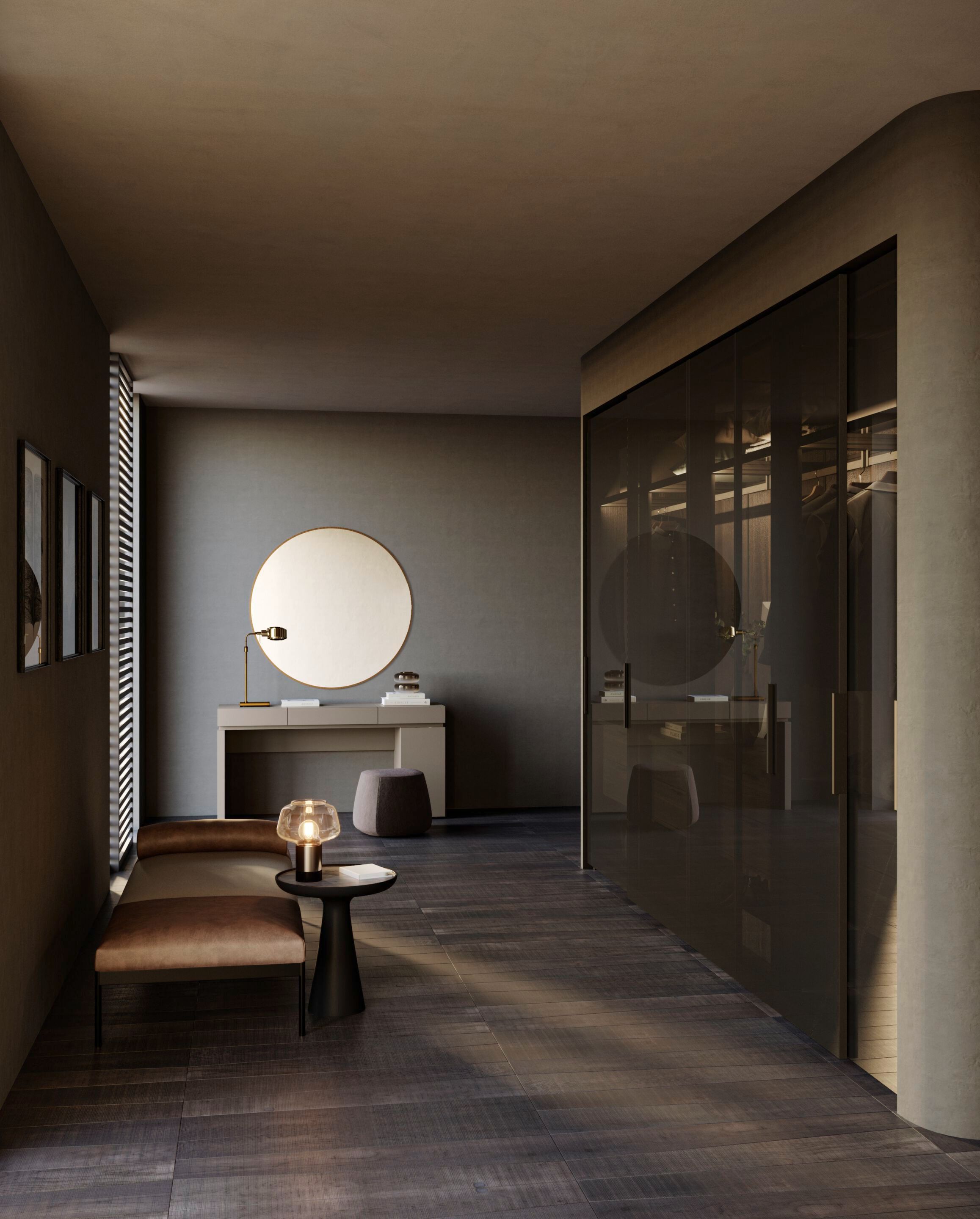 Алюминиевый и стеклянный секционный шкаф Olivieri GLASS ARCH-00004483 - Вид №5