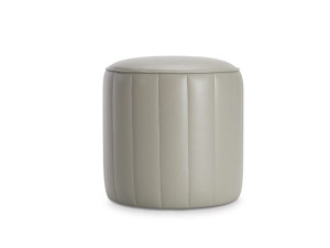 Круглый кожаный пуф