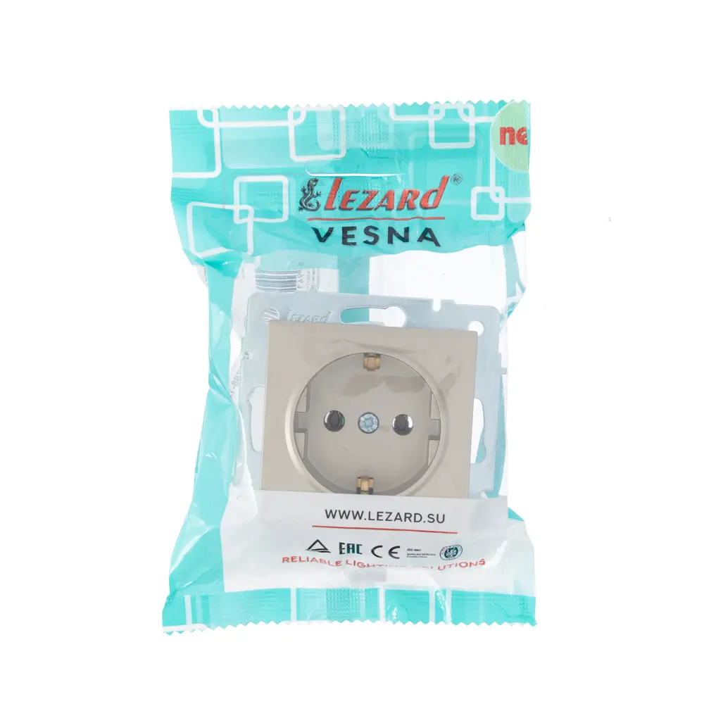 Розетка встраиваемая Lezard Vesna 742-3788-122B с заземлением цвет титан 87103779 STLM-2061343 - Вид №4