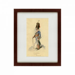 Литография на тонированной бумаге 42х52 см "Friedrich Wilhelm August Heinrich Ferdinand von Steuben, КАРТИНЫ В КВАРТИРУ  135627 Белый;коричневый;разноцветный