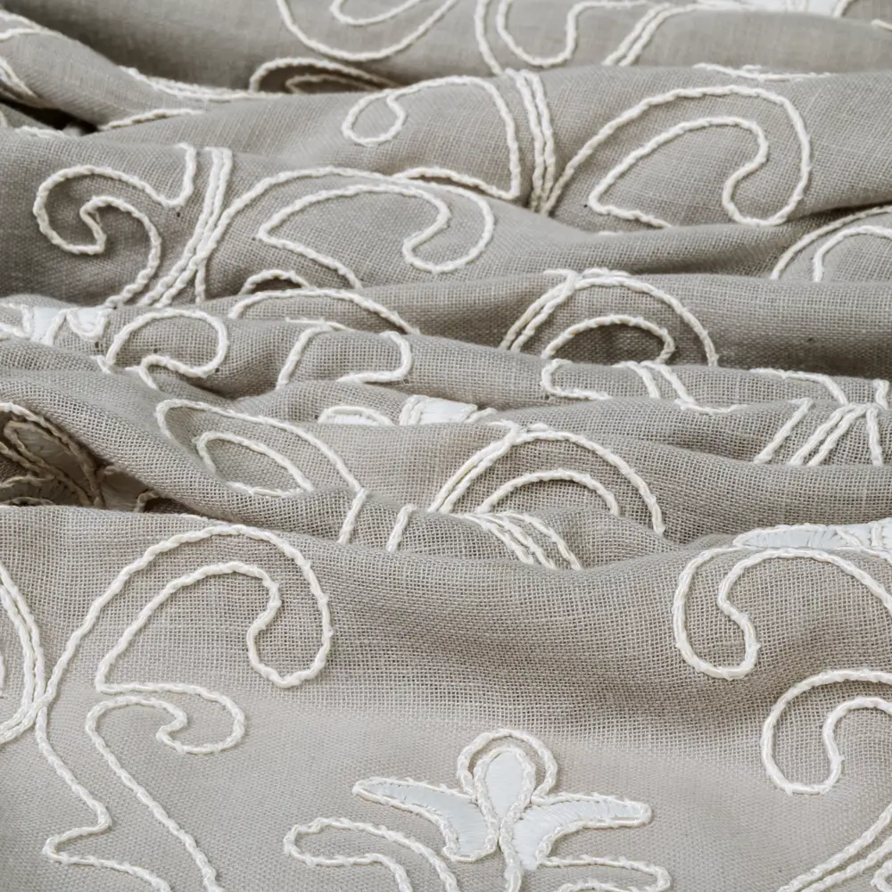 Тюль на ленте «Лилия» 200x280 см цвет серый GARDEN STLM-2122353 - Вид №1