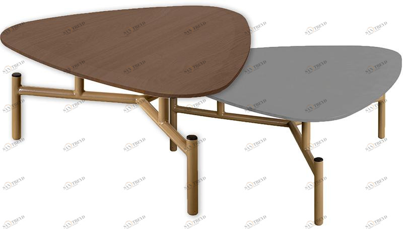 30586 Стол журнальный Fin Грей + Орех R-HOME 40031171h_Грей 40031181h_Орех