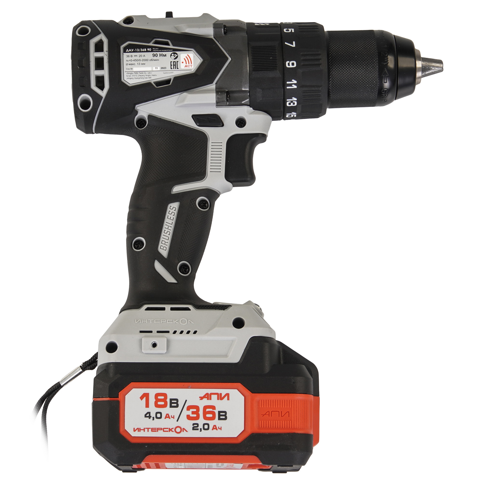 Дрель-шуруповерт Интерскол ДАУ-13/36В 90 9150390 STDN-0035807 - Вид №2