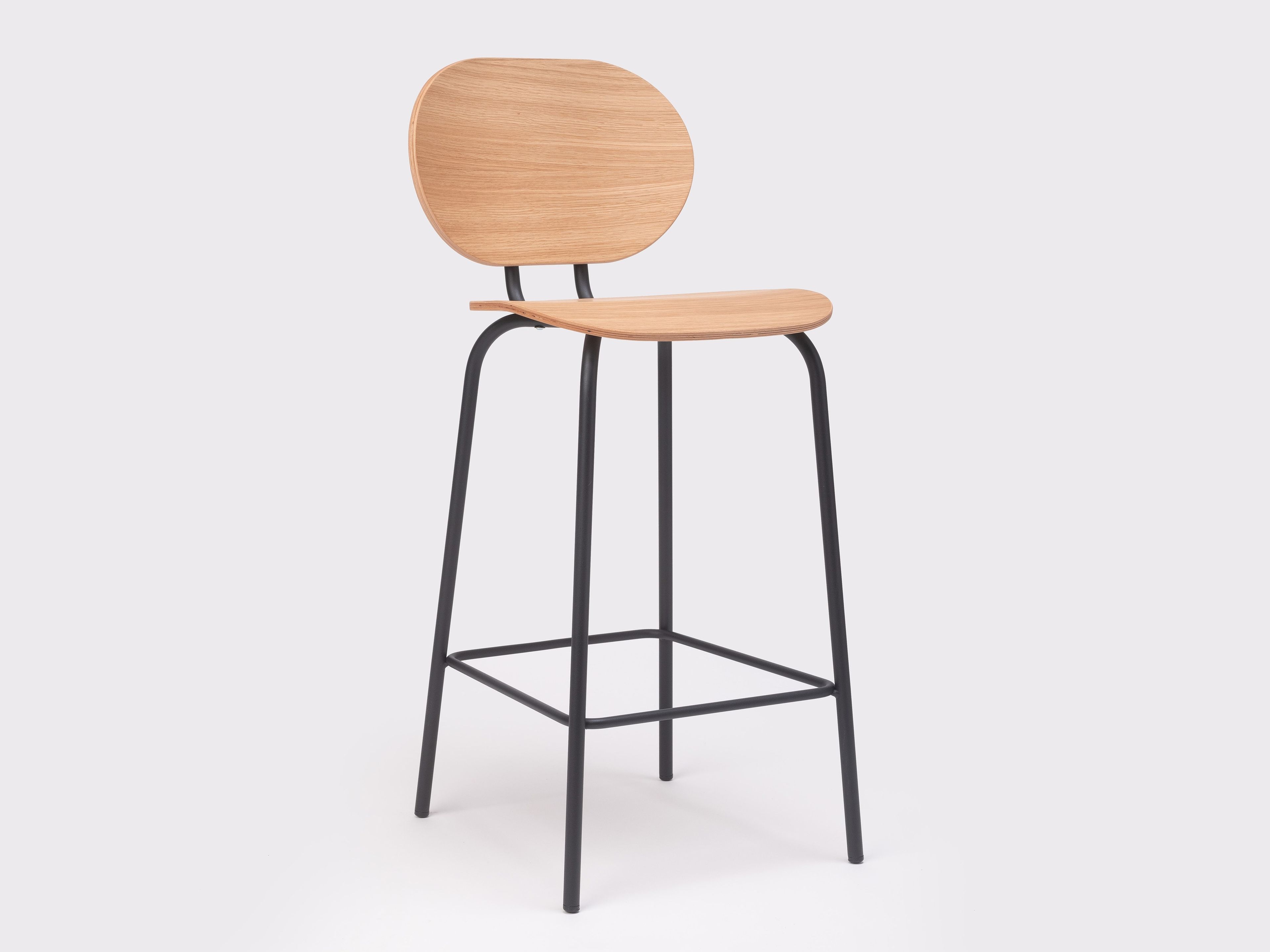 Деревянный барный стул с подставкой для ног ONDARRETA Hari ARCH-00133416 - Вид №1