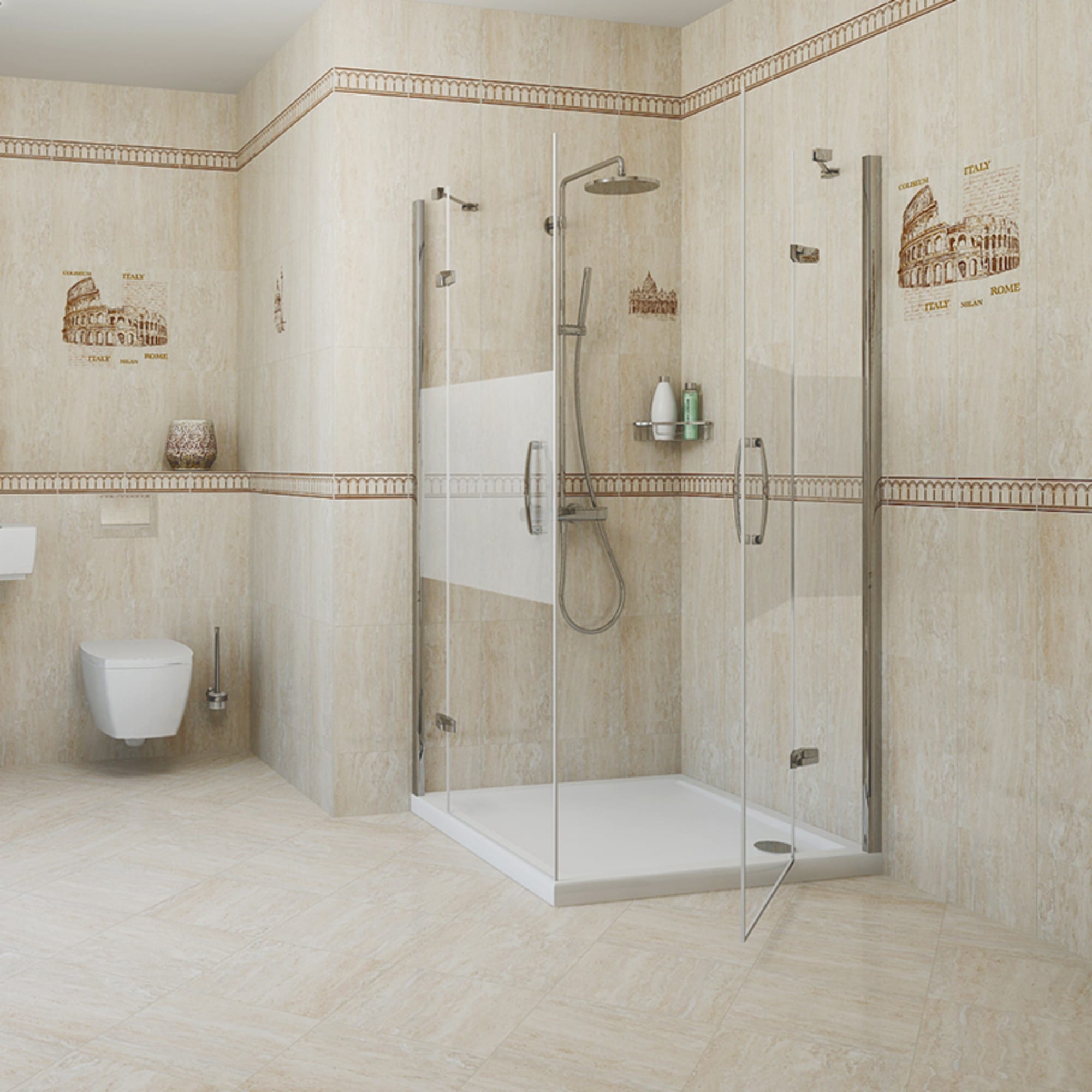 17000453 Бордюр « coliseum» 7.7x25 см цвет бежевый Efes Santreyd - Вид №3