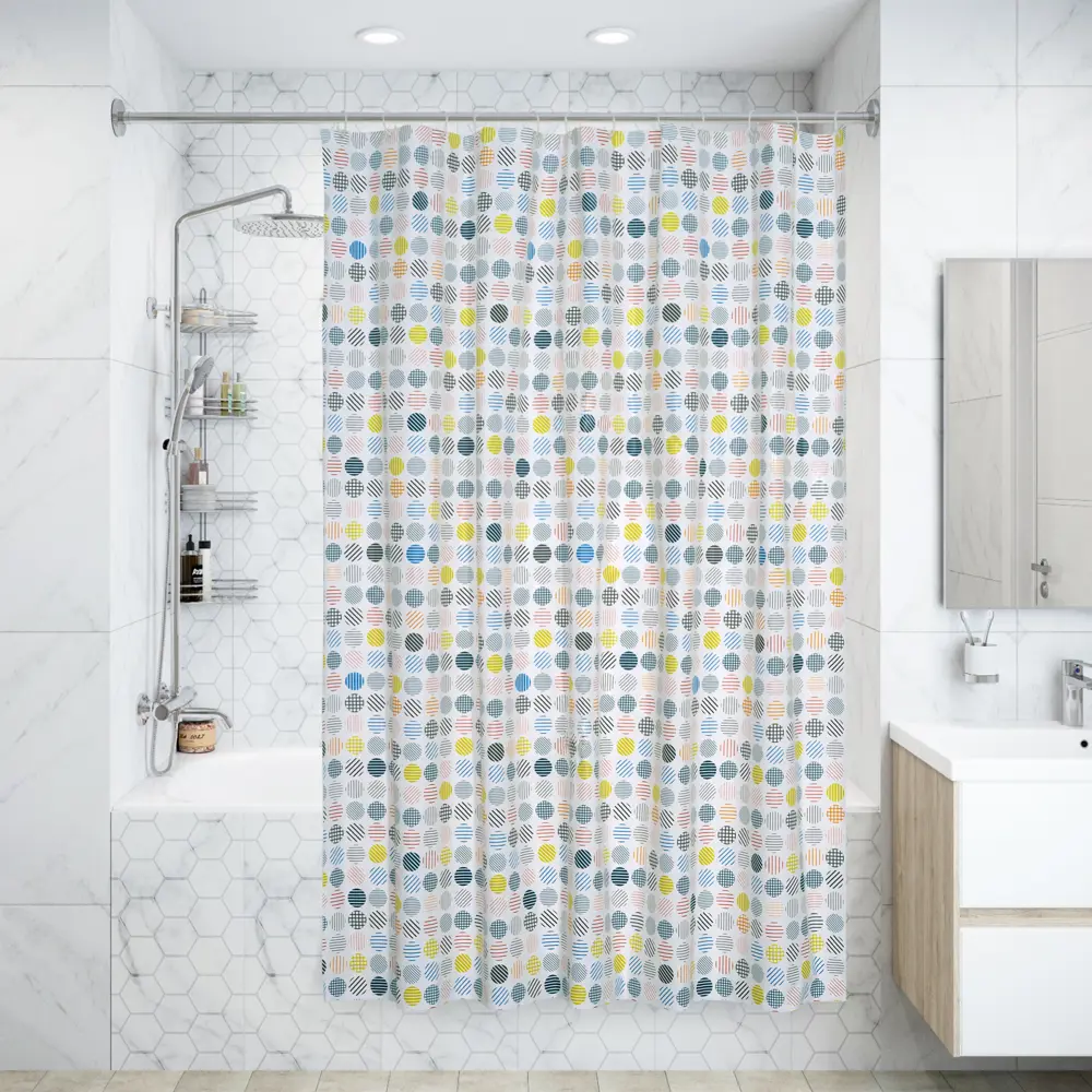 Штора для ванной комнаты Sensea «Dot» 180х200 см Без серии STLM-2155405