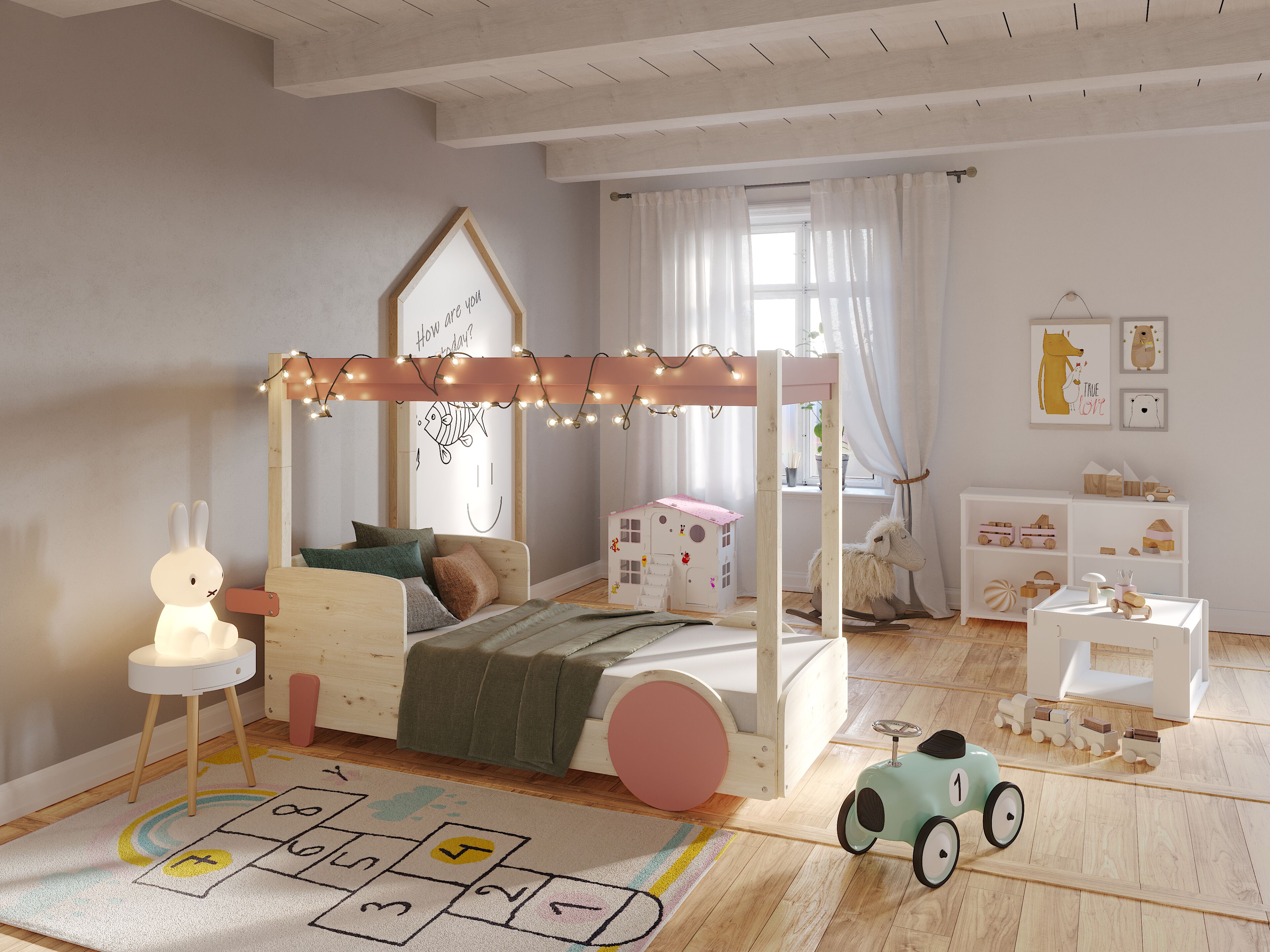 Деревянная односпальная кровать с балдахином Mathy by Bols ARCH-00085571 - Вид №12