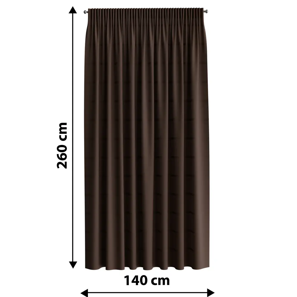 Штора на ленте 140x260 см цвет венге GARDEN STLM-2005678 - Вид №2