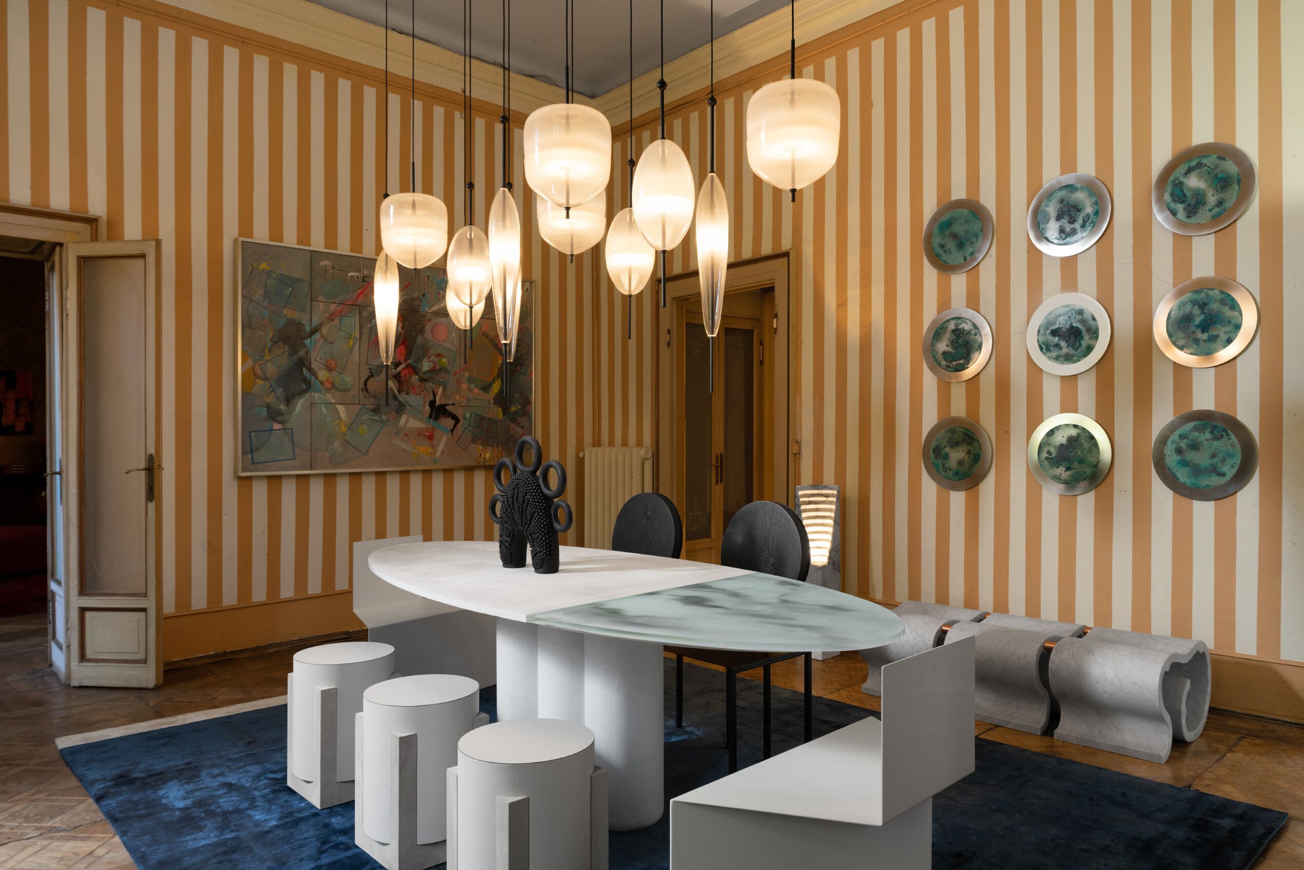 Прямоугольный ковер ручной работы Tapis Rouge цветной блок ARCH-00064638 - Вид №3