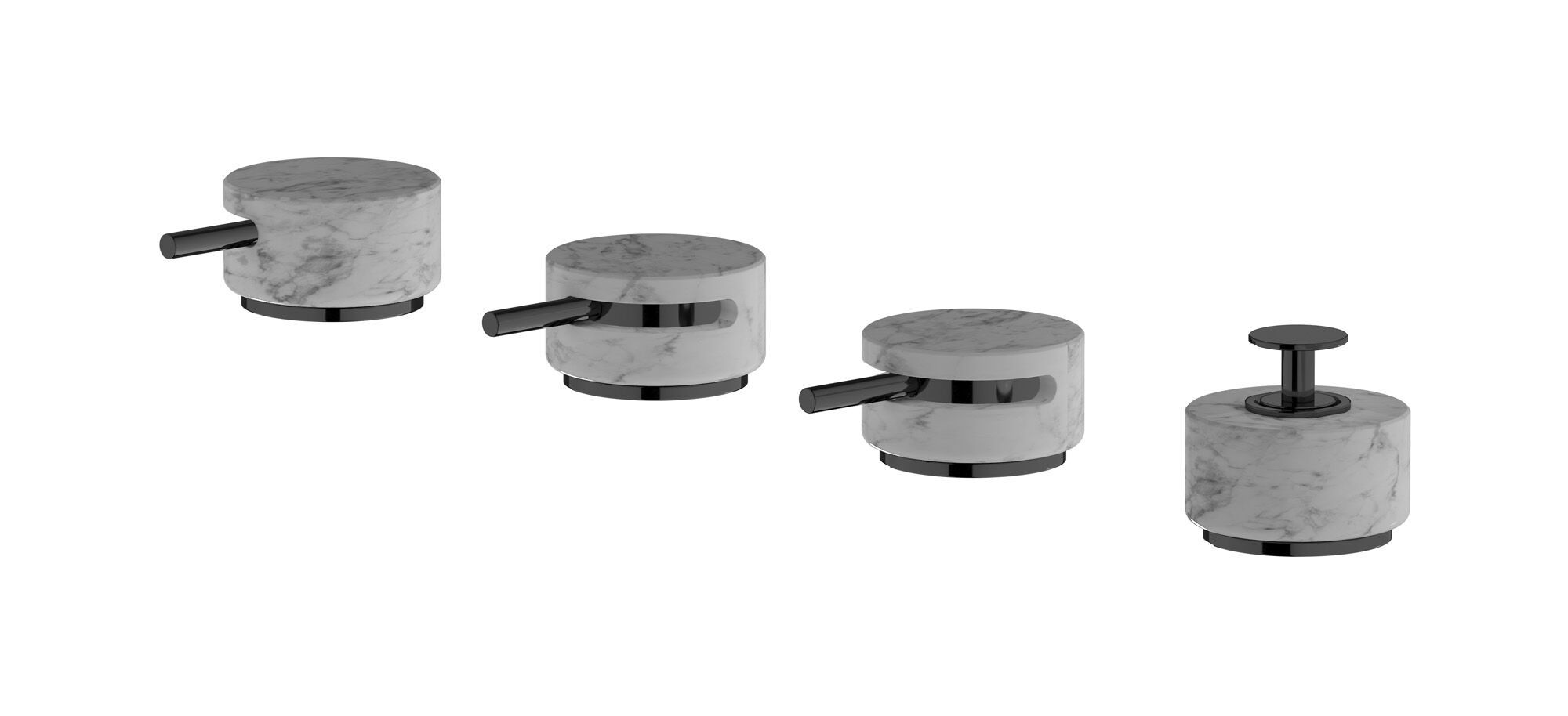 Мраморный встраиваемый смеситель для ванны с 4 отверстиями IB мрамор + мрамор Elle ARCH-00078524 - Вид №3