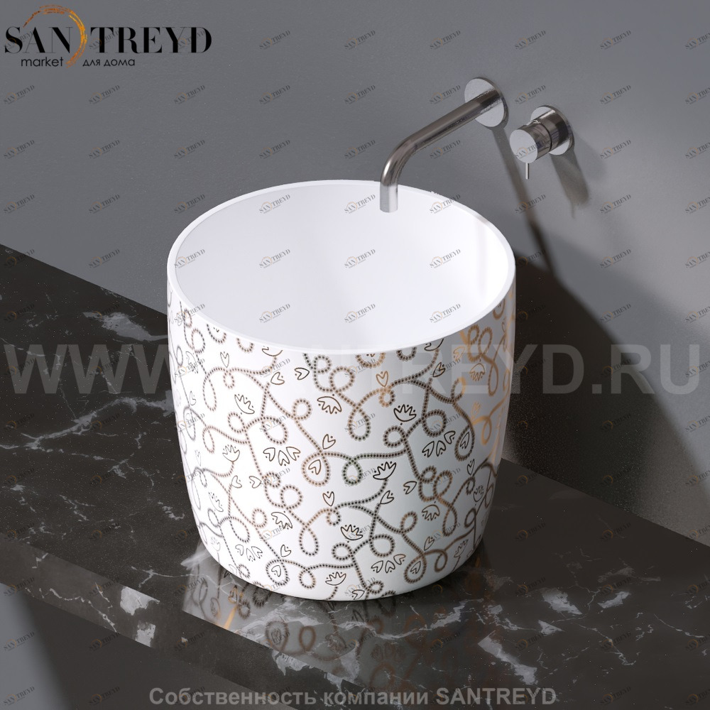 L106.400G Накладная раковина на столешницу  овальная A. e T. Italia PILLAR AeT ITALIA