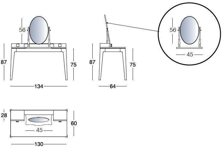 Longhi Туалетный столик из дерева Loveluxe 2014 – royal collection Y 827 - Вид №3