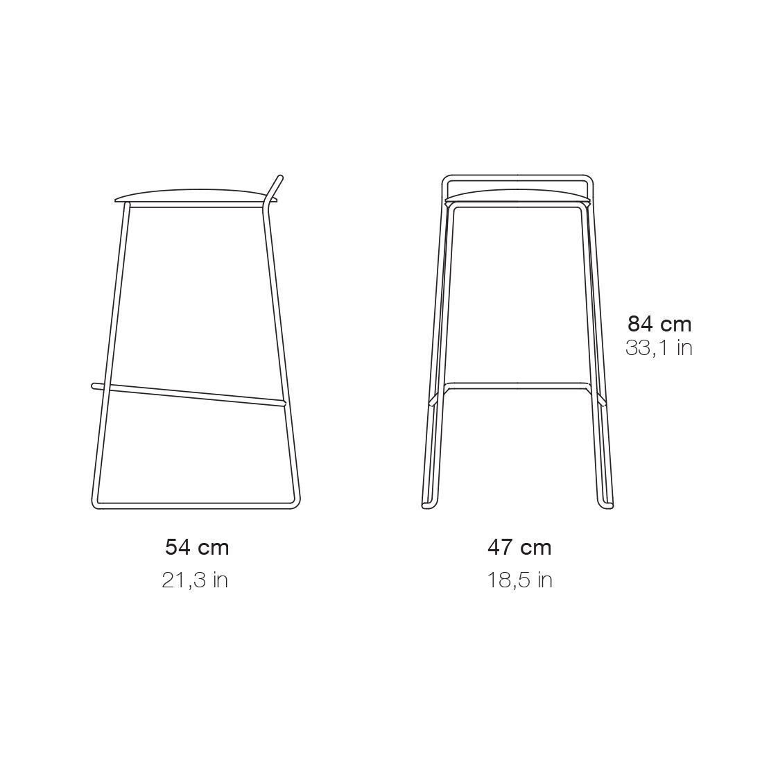 Высокий табурет с подставкой для ног Branca Lisboa Fio ARCH-00023637 - Вид №7