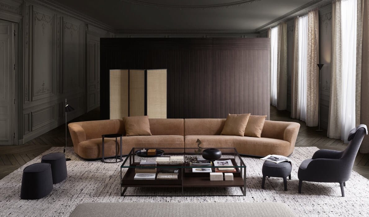 Изогнутый диван из ткани Maxalto LILUM ARCH-00096033 - Вид №3