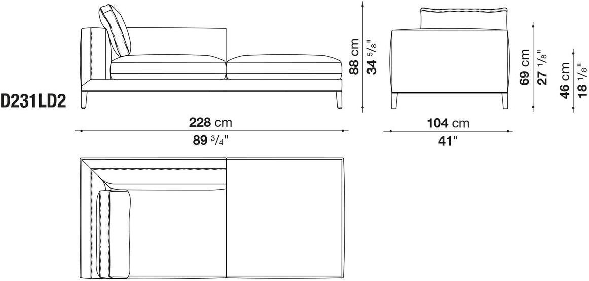 Maxalto Модульный угловой диван из ткани Dives sun-id-1407259 - Вид №19