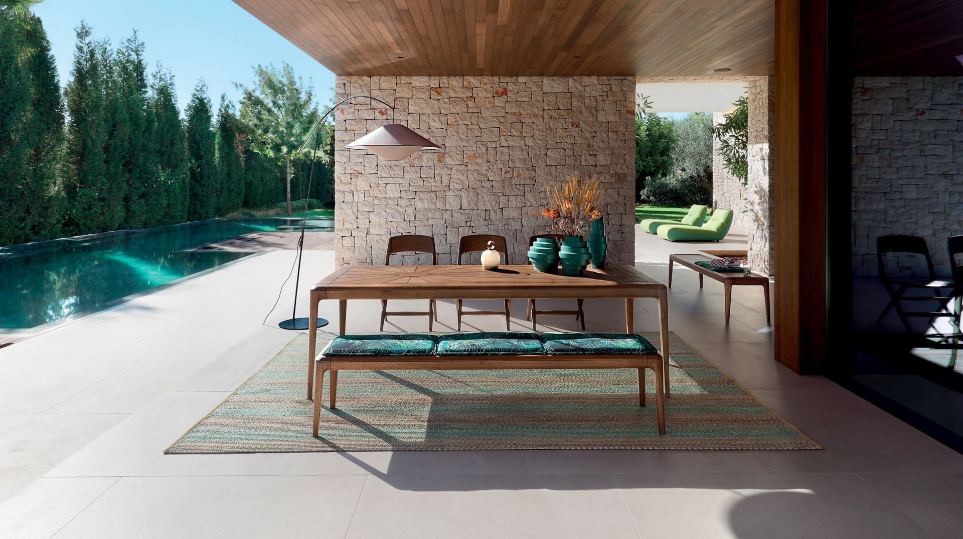 Прямоугольный садовый стол из тикового дерева ROCHE BOBOIS AUREA ARCH-00073273 - Вид №5