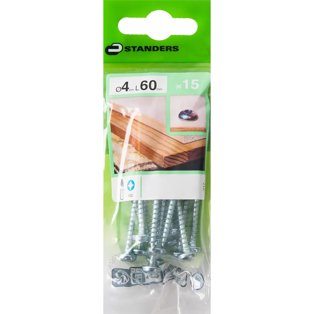 Саморезы универсальные Standers оцинкованные 4x60 15 шт. 82231904 STLM-2113320  - Вид №4