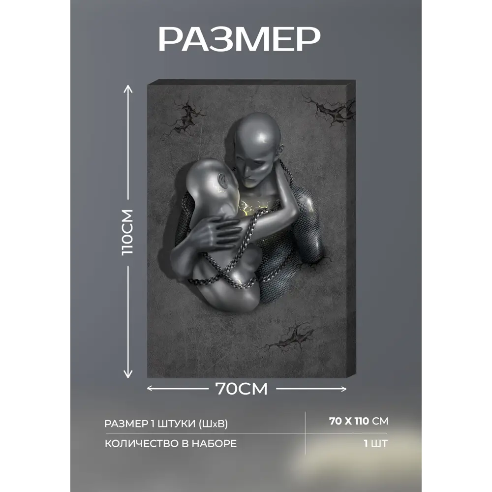 Картина на холсте Крепкие узы 70x110 см FBRUSH STLM-2076544 - Вид №3