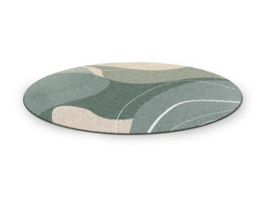 Круглый полиамидный ковер с рисунком