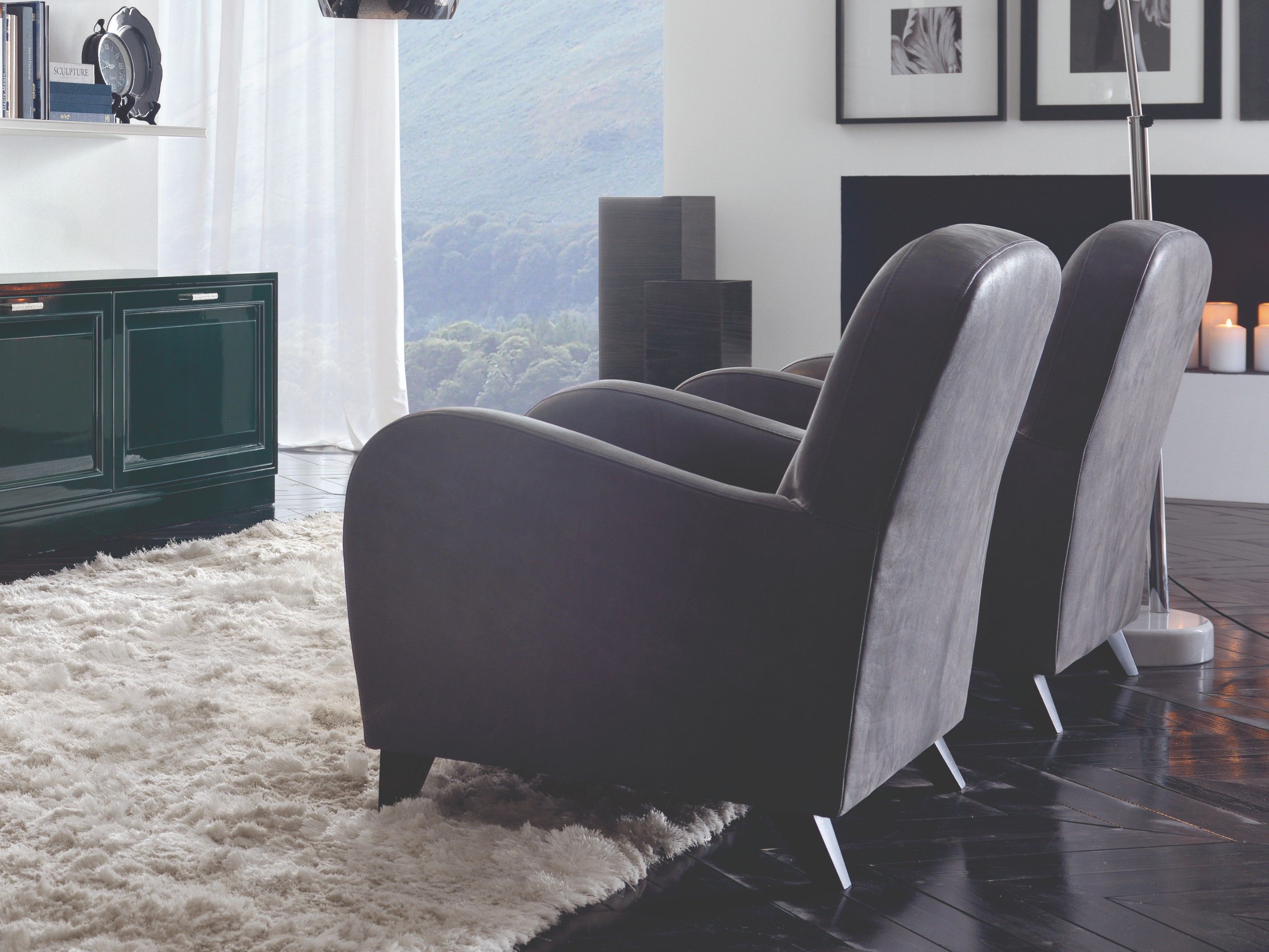 Бархатное кресло с подлокотниками Martini Interiors Convivio Contemporary ARCH-00077299 - Вид №1