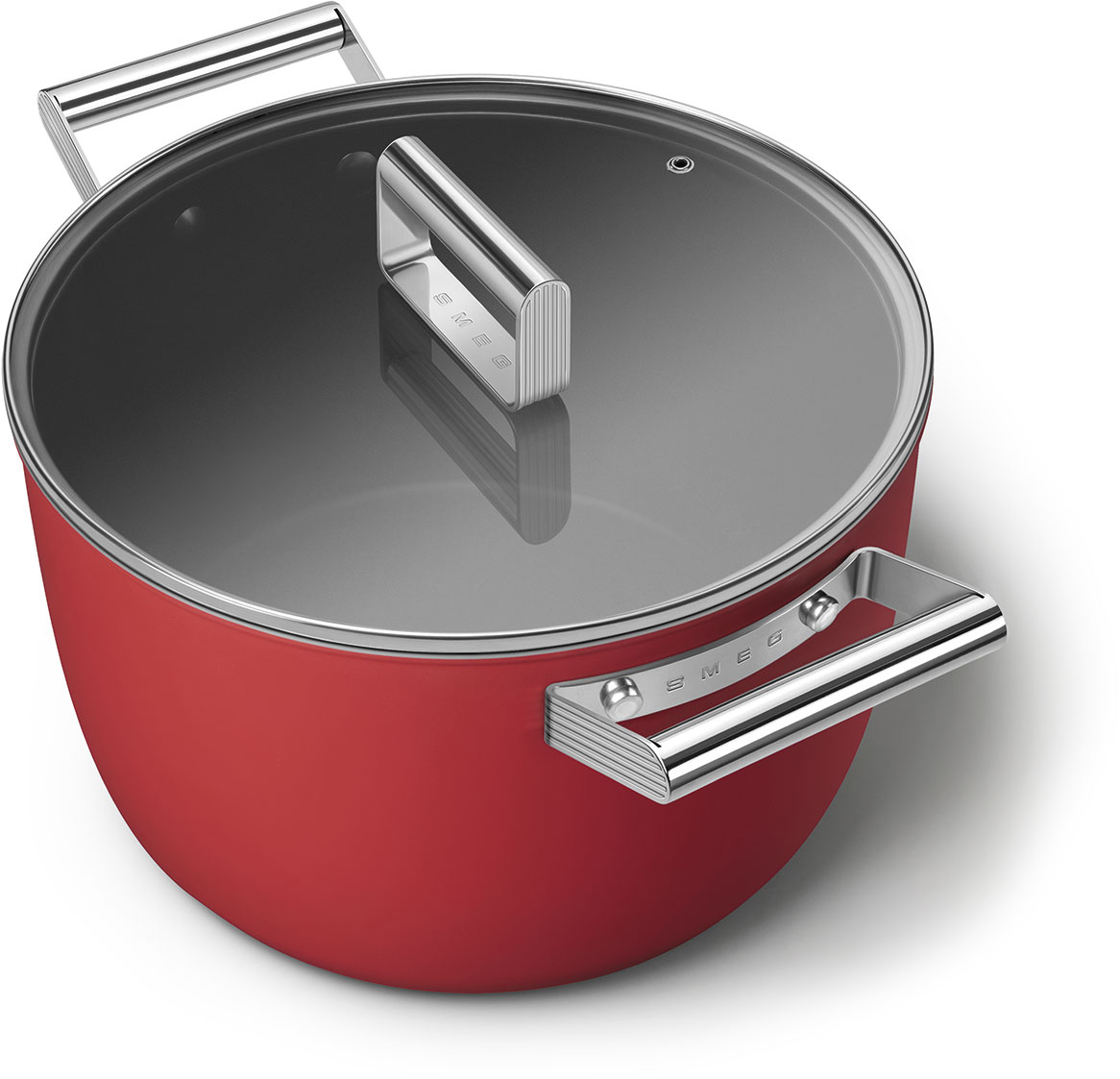CKFC2611RDM Посуда / кастрюля с двумя ручками и крышкой 26 см, красная SMEG  - Вид №7