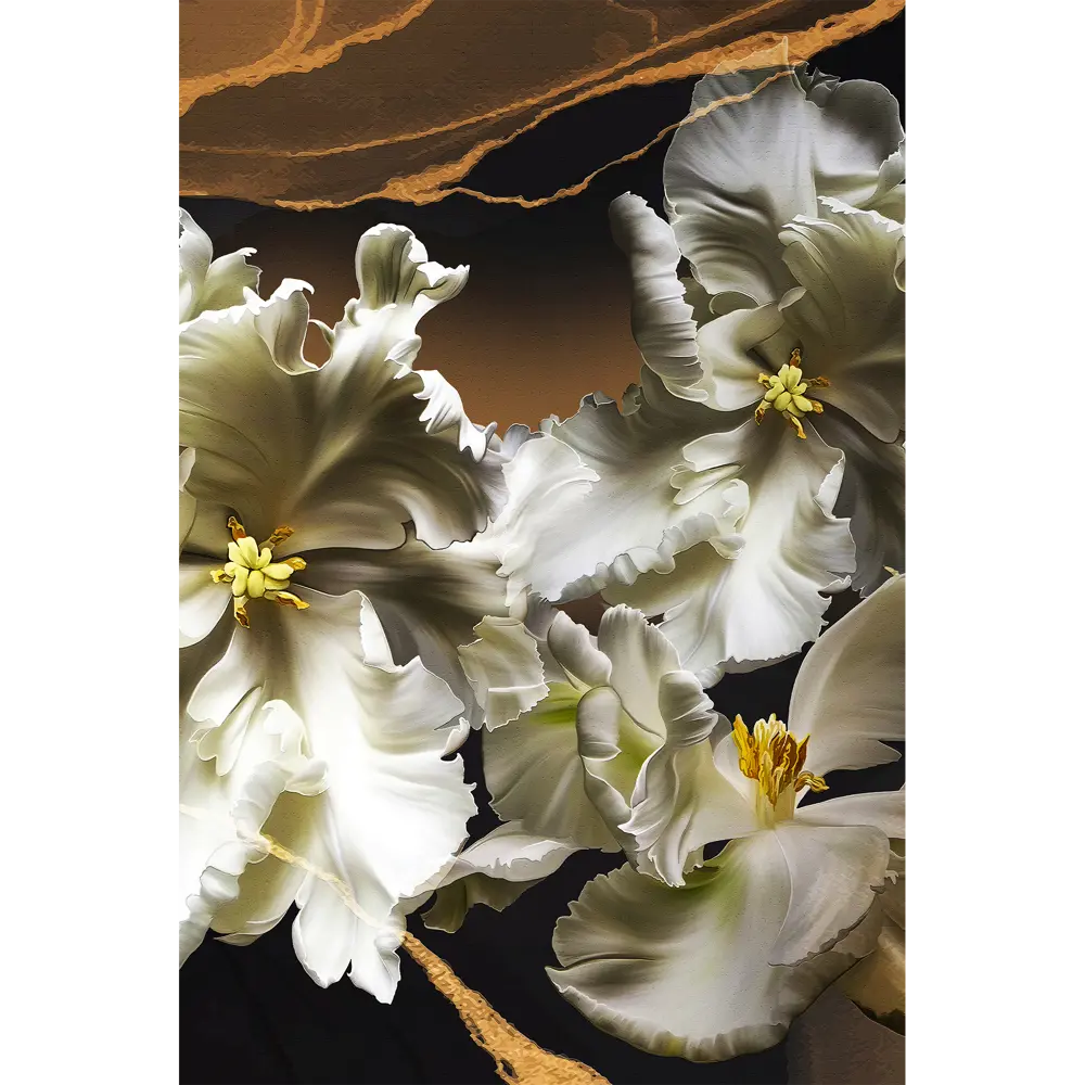 Картина на стекле Белые ирисы 2 40x60 см 85282963 STLM-2065879 ARTABOSKO 