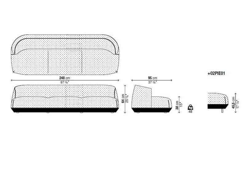 3-местный садовый диван Kristalia Brioni Outdoor ARCH-00117014 - Вид №7