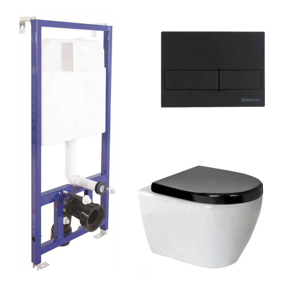 048215 Подвесной унитаз настенный Хромированный BERGES  Турция 