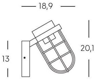 SOVIL Бра для наружного освещения из литого алюминия Boat 176/ 176/-- - Вид №3