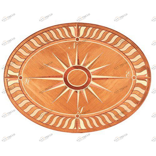 Художественный паркет Da Vinci Розетка 26-180 Дуб Селект (Гладкая) х1000диаметр мм 260090180