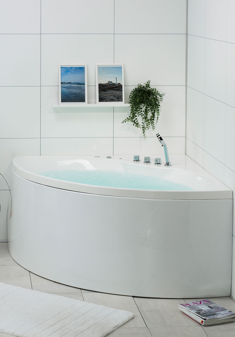 130 Массажные Ванны Star 140 Bronze + Смеситель + Вода  Noro  Белый  - Вид №2