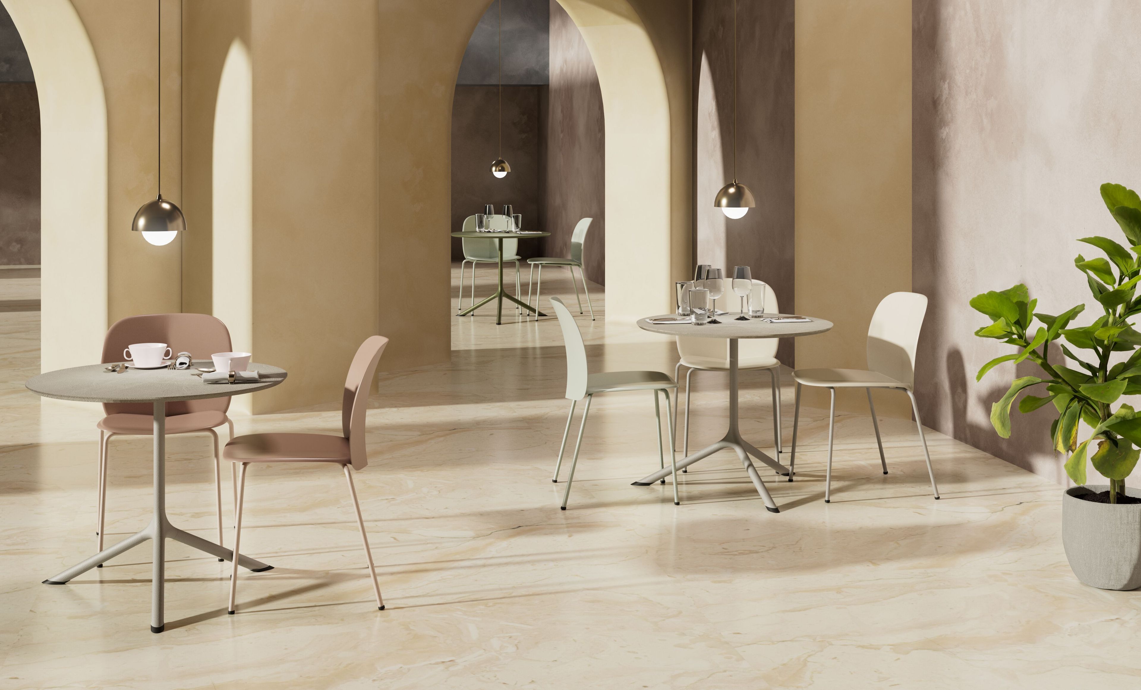 Рециркулированный пластиковый стул с металлическими ножками S-CAB Mentha ARCH-00141458 - Вид №11