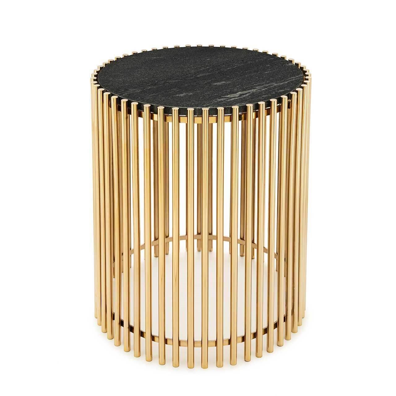 450299-93 ABHIKA БОКОВОЙ СТОЛ SPIN H51 D44 BLACK/GOLD 