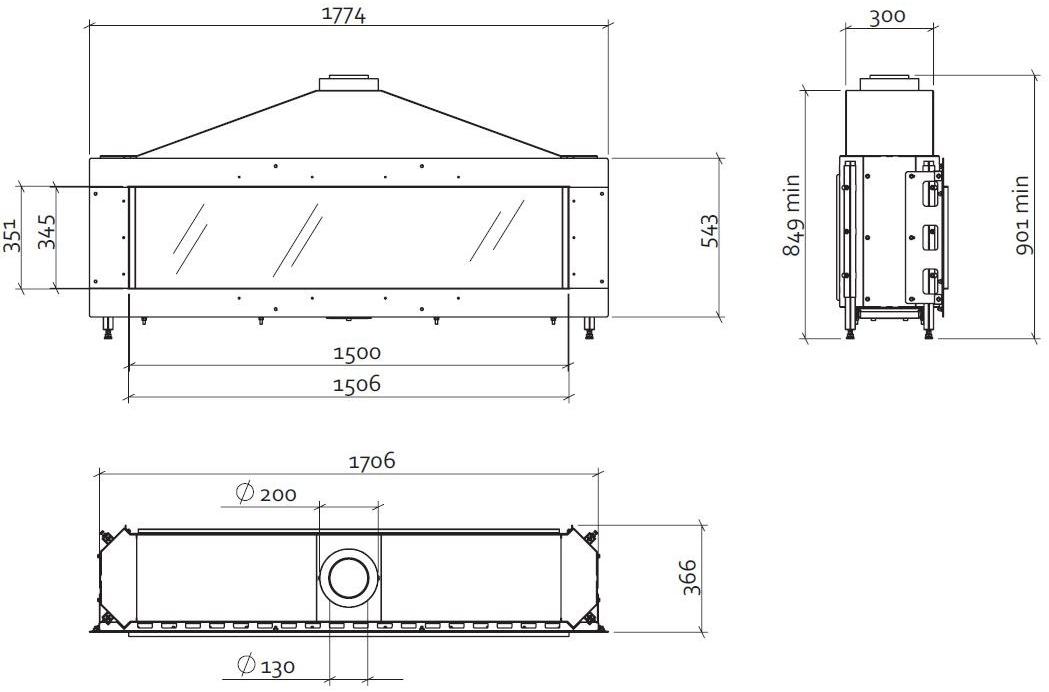 Stûv Стальной камин в современном стиле Tulp sun-id-1452949 - Вид №1