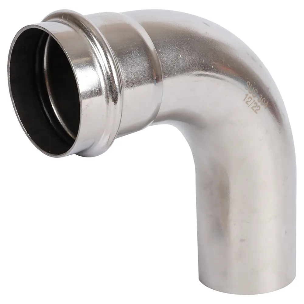 Угол однораструбный Rommer 54 мм 90 градусов ВПр-НПр нержавеющая сталь STLM-2037579