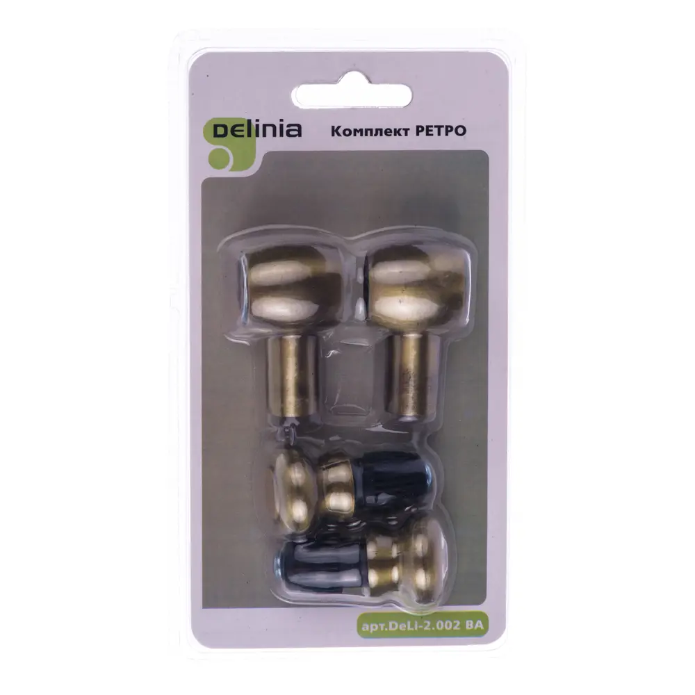 Комплект: крепеж и заглушка для рейлинга Delinia 160х90х40 мм цвет бронза STLM-2115285 - Вид №1