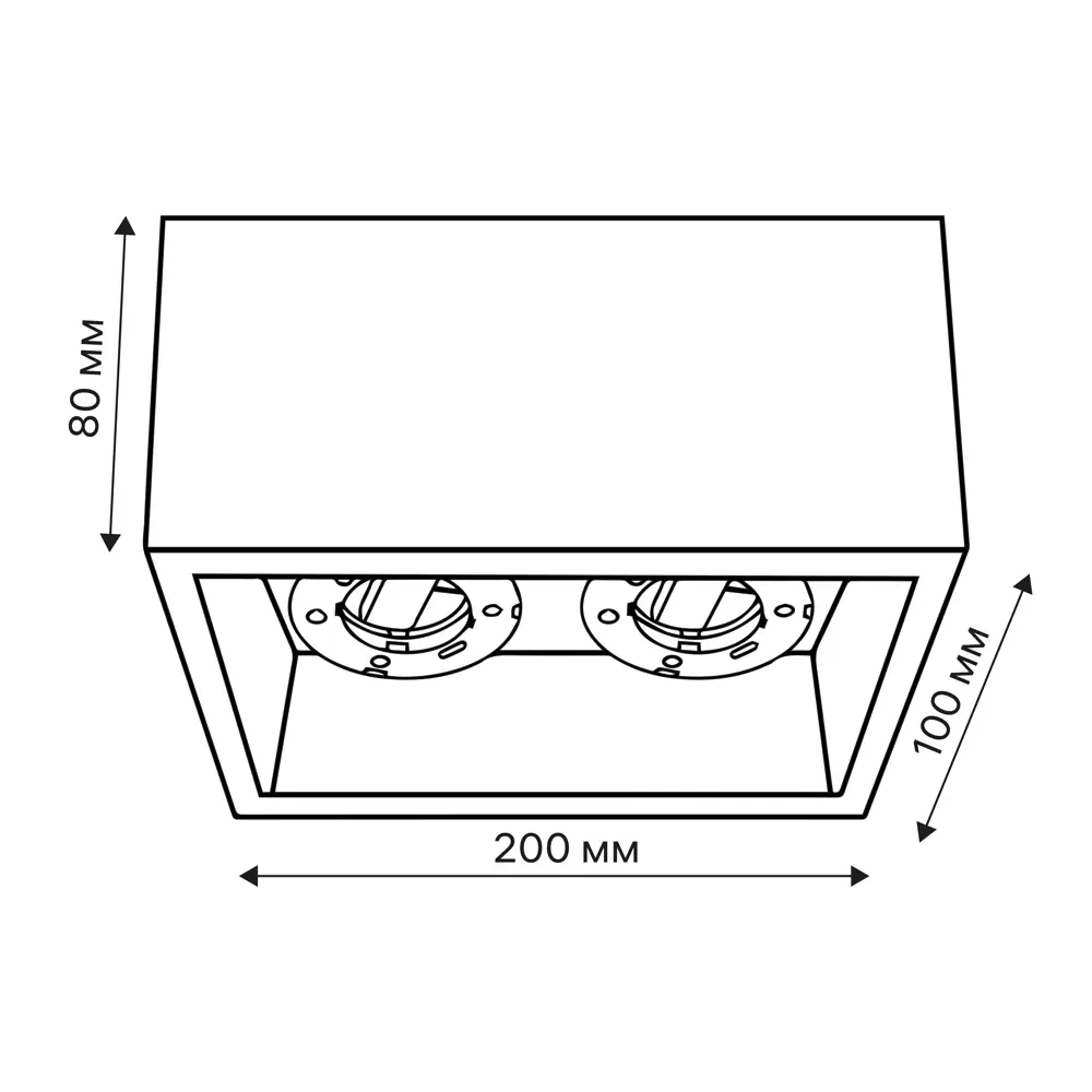Светильник точечный накладной Ritter Arton 2xGX53 цвет белый STLM-2006328 - Вид №13
