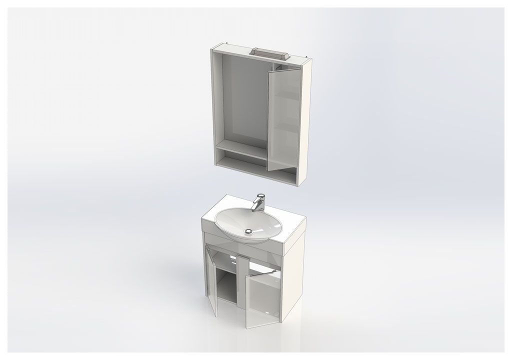 Мебель для ванной Aquanet Коста 65 белый/дуб антик 00188419 - Вид №8