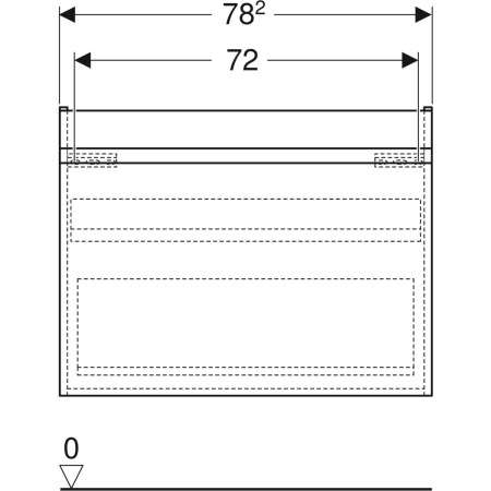 501.904.JK.1 Шкафчик для раковины Geberit Renova Plan, с одним выдвижным ящиком и одним внутренним выдвижным ящиком Geberit  - Вид №50