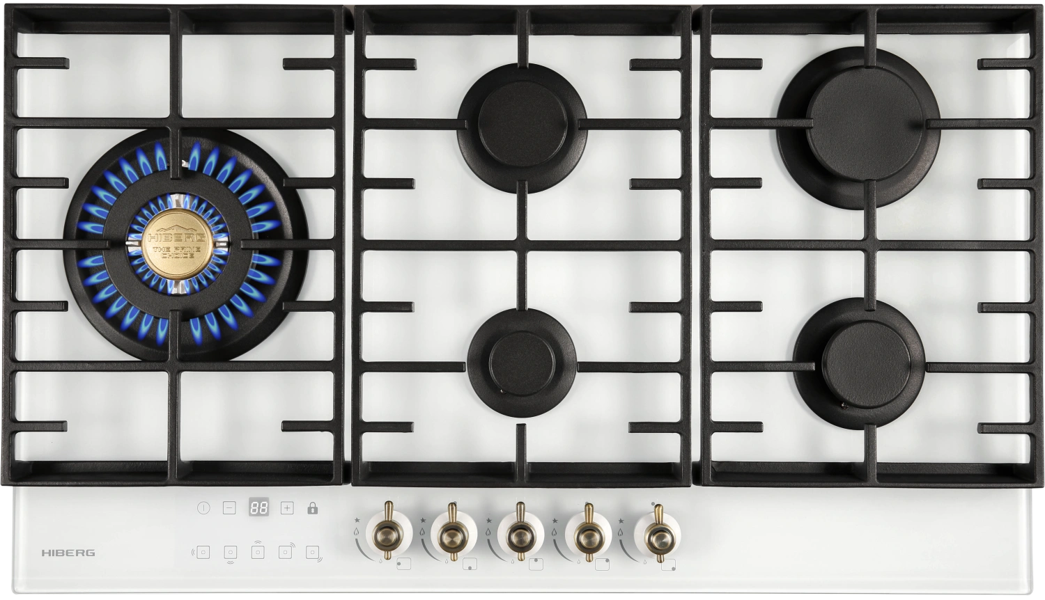 9238403 Газовая варочная поверхность HIBERG VM 9155 W STDN-0149153 - Вид №1