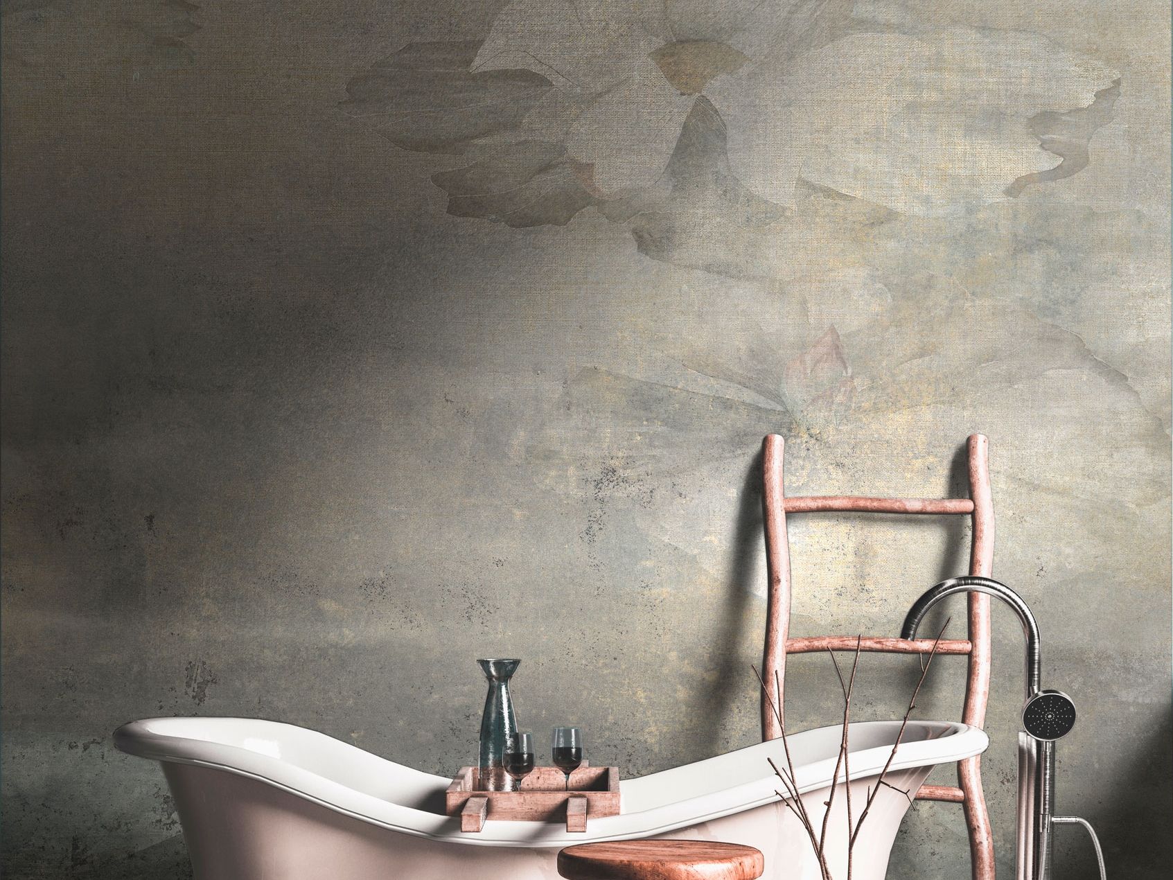 Уникальные полосатые обои из ткани Tecnografica декоративные ARCH-00046334 - Вид №1