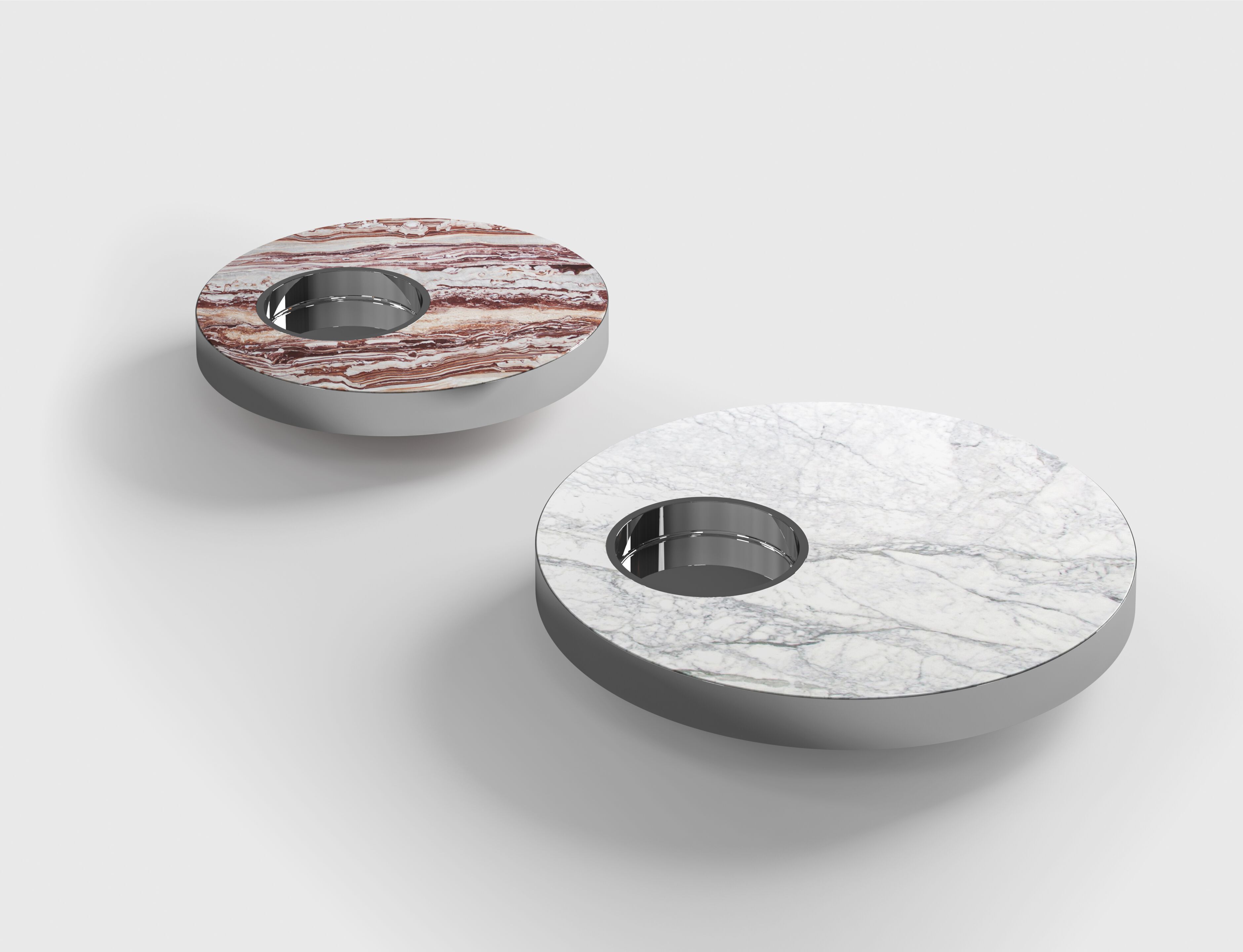 Мраморный круглый низкий журнальный столик CPRN HOMOOD Shapes ARCH-00087864 - Вид №1